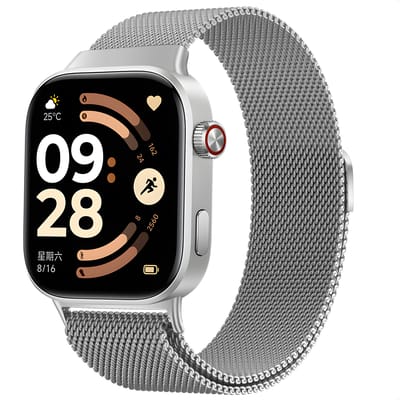 imoshion Milanees magnetisch bandje voor de Xiaomi Smart Band 10 Pro / 9 Pro / 8 Pro / Redmi Watch 6 / 5 / 4 - Zilver