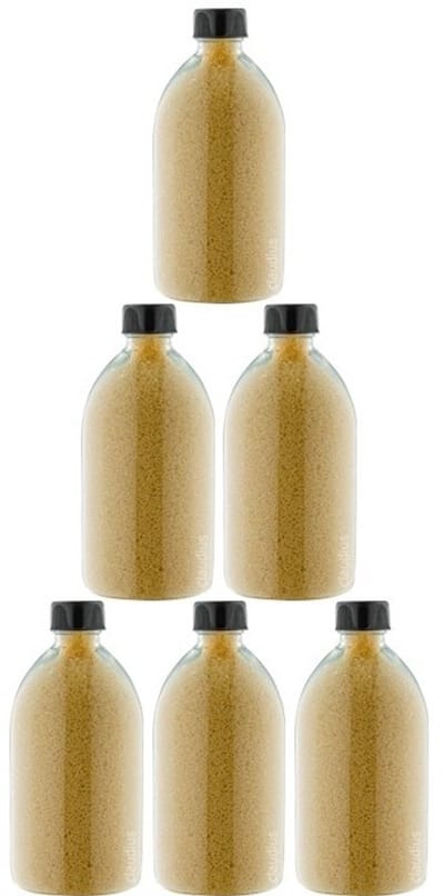 Badkaviaar Zen Moment - 400 gram - Fles met zwarte dop - set van 6 stuks - bad parels voor in bad