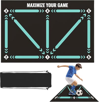 Voetbal Trainingsmat 60x90 cm Groen met Opbergtas