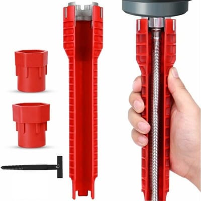 EXCITAT Gootsteensleutel - Kraansleutel - 8-in-1 installatiegereedschap voor gootsteen en kraan - Perfect voor reparaties aan keukenleidingen