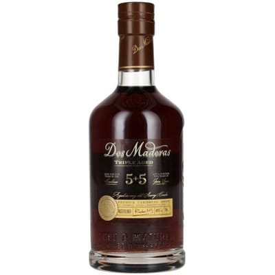 Dos Maderas Gerijpte Rum Dos Maderas PX 5+5 Years Old Triple Aged Spirit Drink 40% Vol. 0,7l in geschenkverpakking met 2 Bril