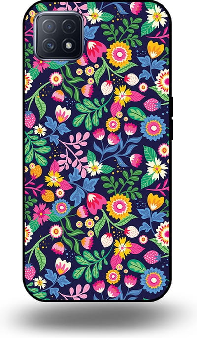 Smartphonica Telefoonhoesje geschikt voor OPPO A53 5G / A72 5G / A73 5G met bloemen opdruk - TPU backcover case flower design geschikt voor Oppo A53 5G;Oppo A72 5G;Oppo A73 5G