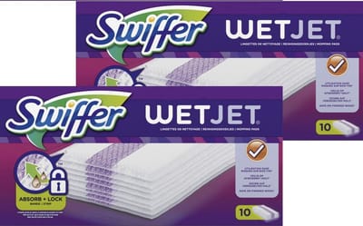Swiffer WetJet Dweilsysteem Reinigingsdoekjes - Voordeelverpakking 2 x 10 Navullingen