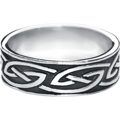 etNox Ring - Celtic Knot - voor Mannen - zilverkleurig