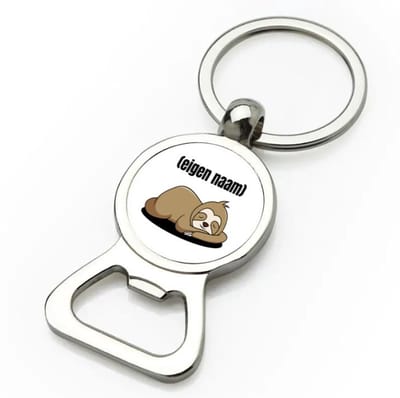 Akyol - luiaard met eigen naam flesopener - Luiaard - luiaard liefhebbers - iemand die houdt van luiaards - verjaardag - cadeau - kado - 9 bij 3 cm