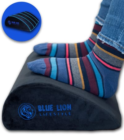 Blue Lion Voetensteun - Voetenbankje - Ergonomisch - Tegen Rugpijn - Zwart