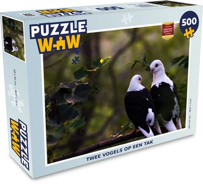 Puzzel Vogels - Tak - Bladeren - Legpuzzel - Puzzel 500 stukjes