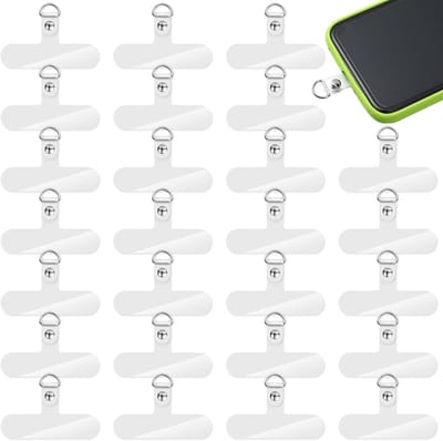 36 stuks mobiele telefoonbandpatches, universele mobiele telefoonlanyards zonder lijm, vervangende onderdelen voor mobiele telefoonlanyards (transparant)