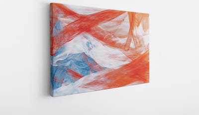 Saammp Canvas Schilderij - Rode vegen - Abstract - 30x20 - Foto op canvas - Wanddecoratie - Muurdecoratie Woonkamer - Slaapkamer decoratie - Canvas Print
