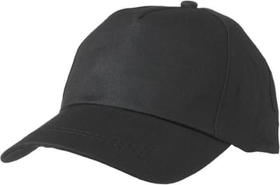 Myrtle Beach Volwassenen Unisex 5-paneel Licht gelamineerde Promo Cap (Zwart)