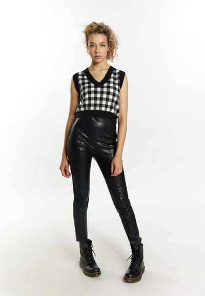 Mymo gebreide trui Dames zwart wit