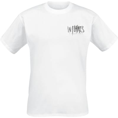 In Flames T-shirt - Foregone Distressed Logo - S tot 3XL - voor Mannen - wit