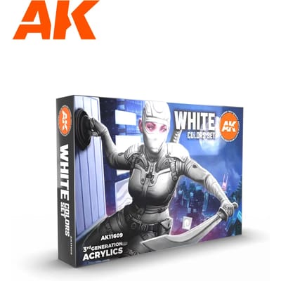 AK interactive AK11609 - White Colors Set- 6 x 17 ml