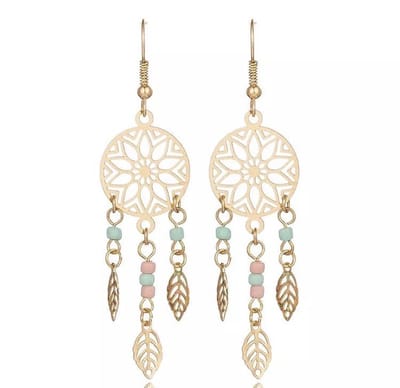 Jomide Oorhangers Indian Leaf - Dames