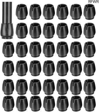RFWR® 40 Stuks Rubber Stoelbeen Doppen - Anti-Kras Vilt Beschermers voor Ronde Poten (12-17mm)