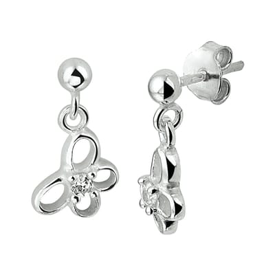 oorhangers vlinder zilver gerhodineerd