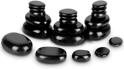 Hot Stone Massagesteenset met 20 stenen voor beginners, perfect voor spa, massagetherapie en ontspanningstechnieken