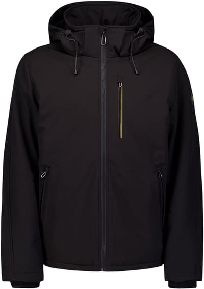 No Excess Jacket short fit hooded softshell s black