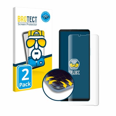 BROTECT - Screenprotector voor Sony Xperia 10 VI - Folie Beschermfolie transparant volledig dekking - 2 Stuks