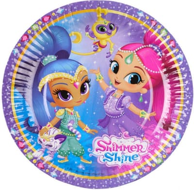 AMSCAN - 8 kleine Shimmer + Shine bordjes - Decoratie > Borden