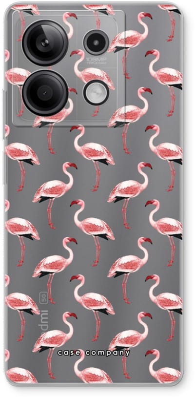 Case Company® - Hoesje geschikt voor Xiaomi Redmi Note 13 5G hoesje - Flamingo - Soft Cover Telefoonhoesje - Bescherming aan alle Kanten en Schermrand