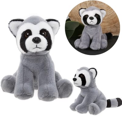 Charlie Bears mascotte wasbeer, uit de Cuddle Cubs serie, klein pluche ideaal voor baby's, 13cm