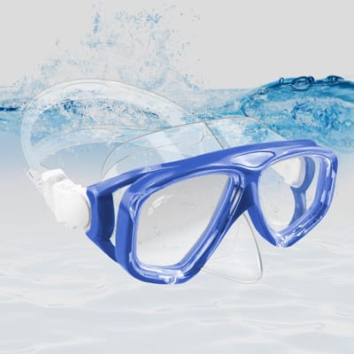 Dailygoods- Duikbril 180° panoramisch zicht - Duikmasker met neus - Zachte siliconen afdichting - Verstelbare gesp - Geschikt voor 4-14 jaar - Comfortabele pasvorm - Zwemmasker