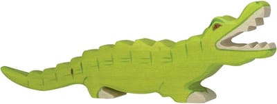 HOLZTIGER Wildernis - Krokodil - 26X3X8Cm - Houten Figuur - Handgemaakt