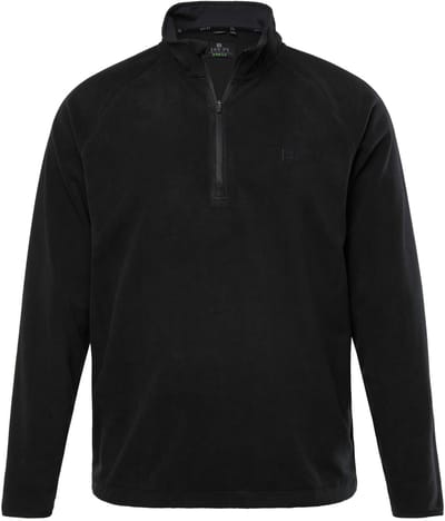 JAY-PI - Heren - Fleecetroyer outdoor Buik-Fit ritskraag - Zwart - Maat XL