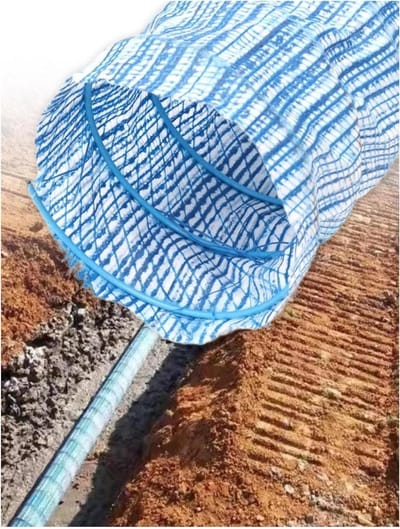 Flexibele drainagebuis - Slappe infiltratieslang - Grondwater afvoeren - Filterende werking - 200 cm lengte - Zwart