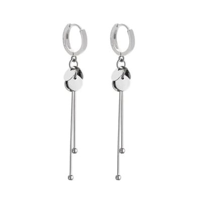 Oorringen - dames oorbellen - zilverkleurig - oorhangers - muntjes - cadeau voor vrouw - Liefs Jade