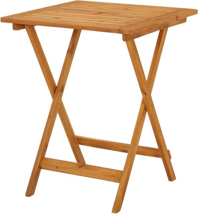 Inklapbare tuintafel - Houten bistrotafel - Gezellig buiten zitten - Massief acaciahout - 60x60 cm - Houtkleur