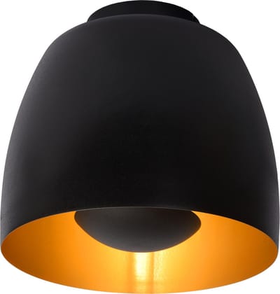 Lucide NOLAN - Plafonnière (Plafondlamp) - Ø 24 cm - 1xE27 - Zwart