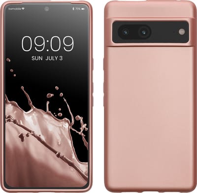 kwmobile telefoonhoesje geschikt voor Google Pixel 7 - Hoesje voor smartphone - Back cover in metallic roségoud
