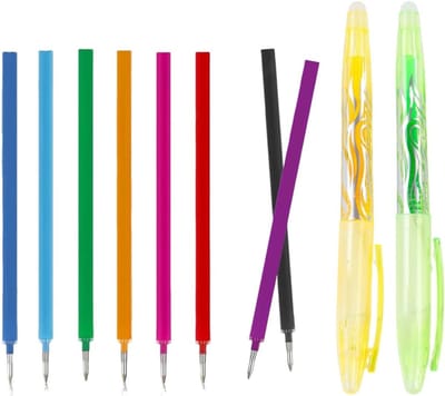 Kleurige Navullingen voor Uitwisbare Gelpennen, 0.7mm Nib, Handig en Gemakkelijk te Gebruiken, Set van 10, Ideaal voor School en Kantoor