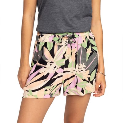 Roxy Lekeitio High Beach Short Korte Broek - Anthracite Palm Song