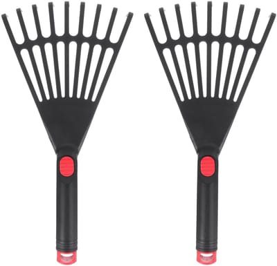 Dailygoods- Bladhark kunststof 2-delig - Tuinieren - Gazonharken - Handharken - Arbeid - Voor thuis - Hark