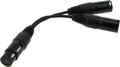 BeMatik - Cannon XLR female naar 2 XLR male 5-pins audio duplicator