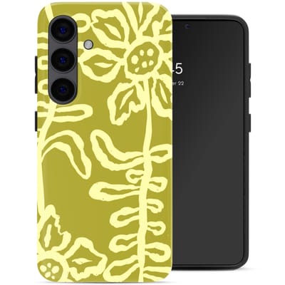 Selencia Hoesje - Geschikt voor Samsung Galaxy S24 - Backcover met Magnetische Ring - Chalky Bloom