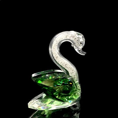 5 Kleuren Schattige Zwaan Kristallen Beeldjes Glas Ornament Collectie Diamant Zwaan Dier Papgewicht Tafel Ambacht Huisdecoratie Cadeaus voor Kinderen white