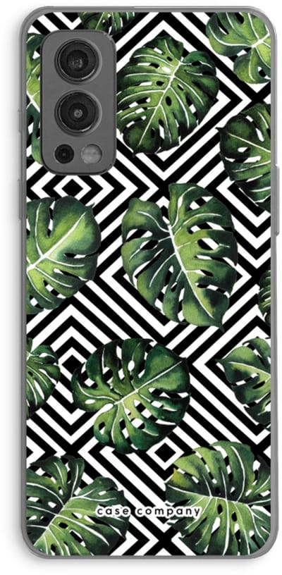 Case Company® - Hoesje geschikt voor OnePlus Nord 2 5G hoesje - Geometrische jungle - Soft Cover Telefoonhoesje - Bescherming aan alle Kanten en Schermrand