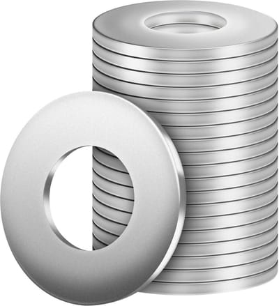 Dailygoods- Sluitringen Roestvrij Staal - M8 x 20 mm - 20 Stuks - DIN9021/ISO7093 - Corrosiebestendig - Geschikt voor Moeren/Bouten - Bevestigingsringen