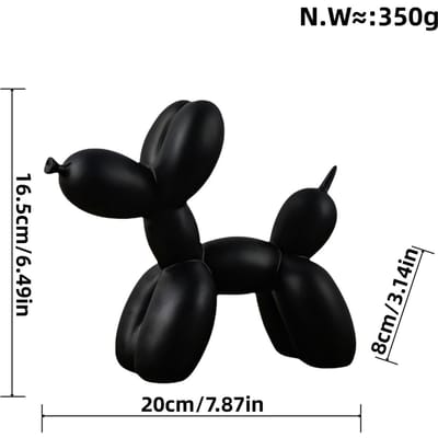 Modern Strak Scandinavisch Creatief Ontwerp Ballon Hond Ornamenten Woonkamer Slaapkamer Wijnkast Decoratie Hars Ambacht Zachte Decoratie Kunst black
