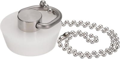 Badstop Douche - Afvoerplug Keuken - Water In Houden - Met Ophangring - 3.2 cm - Wit