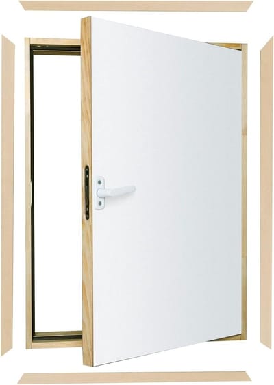 Drempeldeur Zolder - Onderhellingsdeur - Toegang Opbergruimte - Goede Isolatie - 60 x 110 cm - Wit