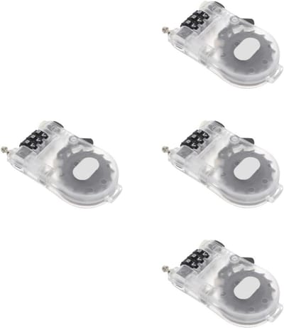 Wachtwoord Slot - Combinatieslot - Veiligheid Spullen - 4 Stuks Set - 9x6cm - Diverse Kleuren