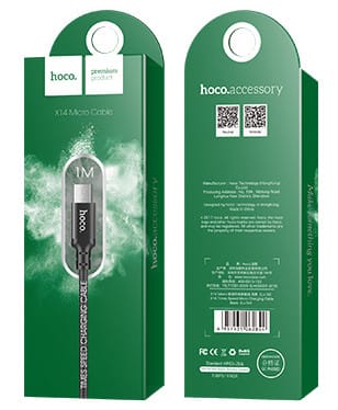 Hoco USB kabel naar Micro USB zwart - 1 m