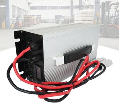 Acculader - Batterijlader - Heftruck Opladen - Intelligent Snellaadapparaat - 24V 50A - Zilver