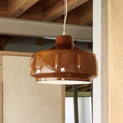 MARKET SET hanglamp Jimmy, Ø 38 cm, bruin, keramiek