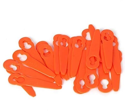Dailygoods - Trimmerkopbladen - Vervangingsbladen voor grasmaaier - Oranje - Duurzaam kunststof - 24-delige set - Geschikt voor Polycut 2-2 - Herbruik...